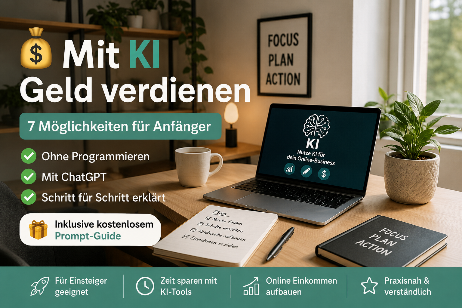 Mit KI Geld verdienen: 7 Möglichkeiten für Anfänger (2026)