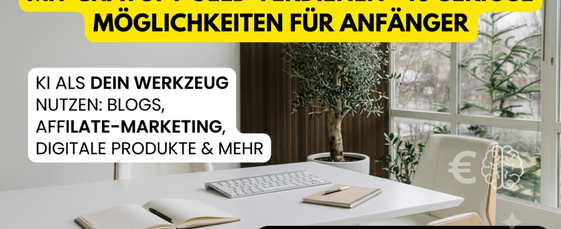 Mit ChatGPT Geld verdienen – 10 seriöse Möglichkeiten für Anfänger